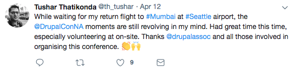 Tweet by Tushar Thatikonda